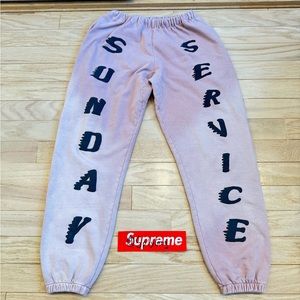 Kanye West x CPFM Sunday Service Sweatpants Oxblood Large